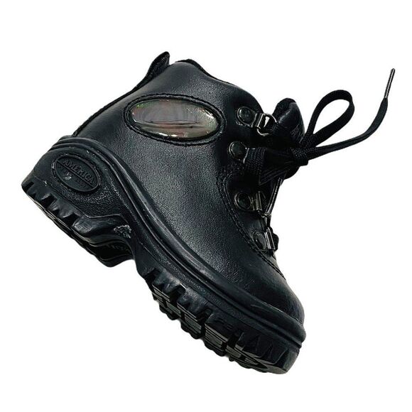 Vintage 90s Perry Ellis AMERICA K-2 Black Leather Hiking Boots - Picture 6 of 9